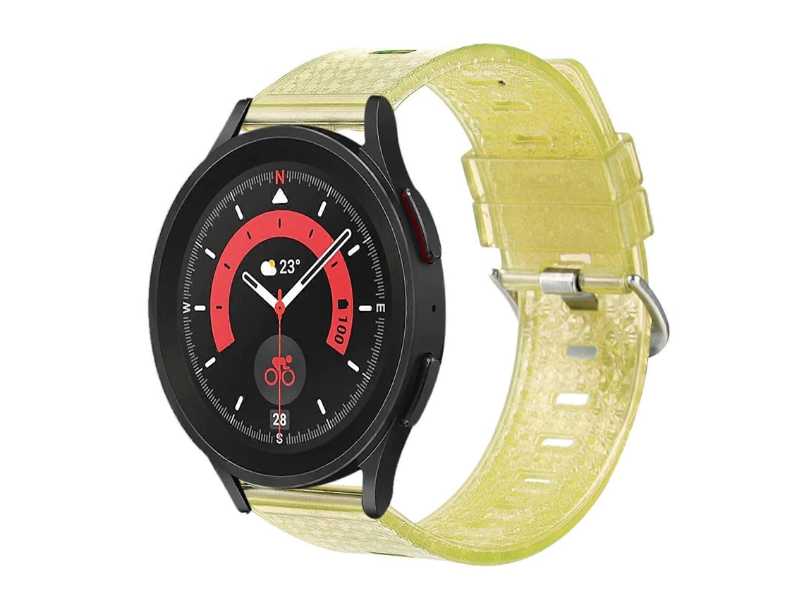 Pulsera transparente de TPU brillante con diamantes para Samsung Galaxy Watch 3 (41 mm x 20 mm)