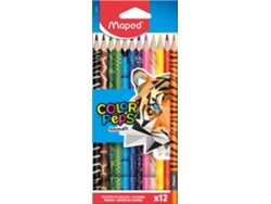 Caixa 12 Lápis Cor Maped Color Peps Animais