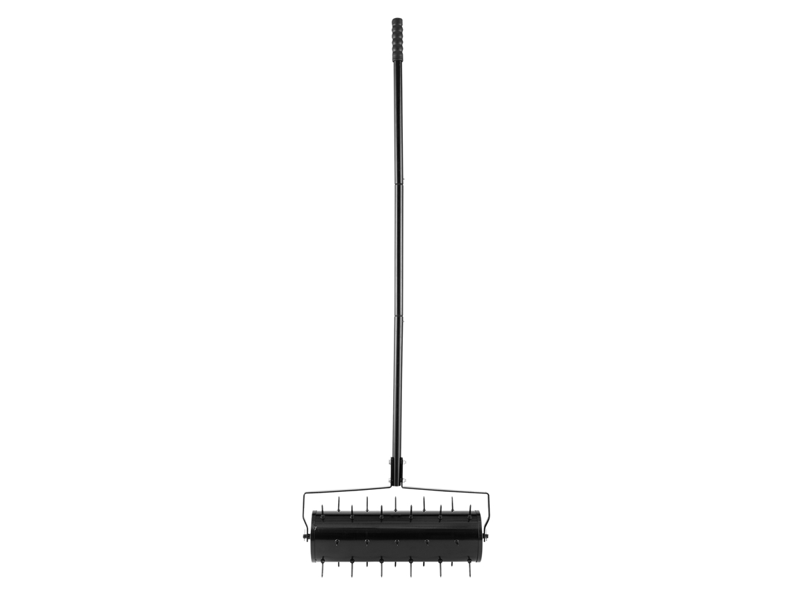 Aireador de césped manual con ruedas Succebuy de 21 pulgadas, resistente, color negro