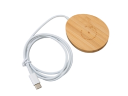 Cargador Inalámbrico Magnético (carga Rápida De 15w, Material Bambú) Compatible Con Iphone 13/13 Pro Y Otros Modelos