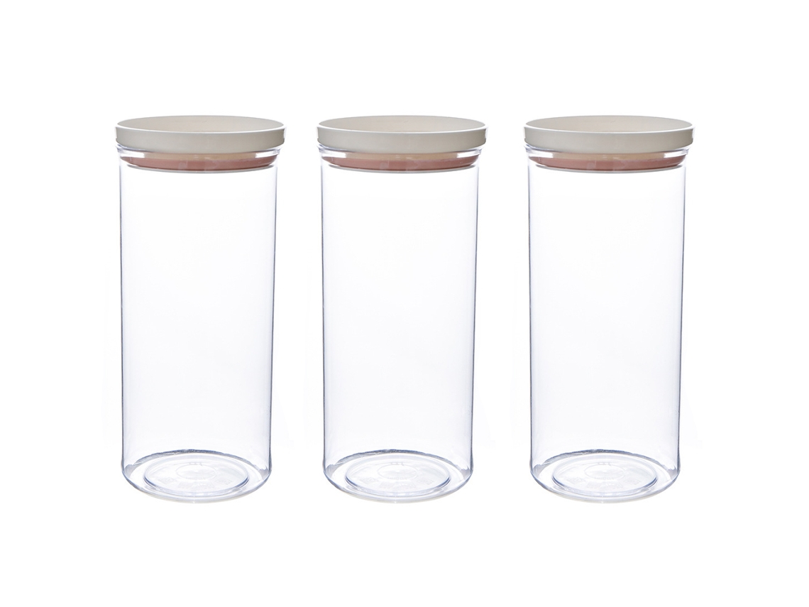 Recipientes de almacenamiento de alimentos de vidrio rosa (29.3x9.8x4cm) Kofihety
