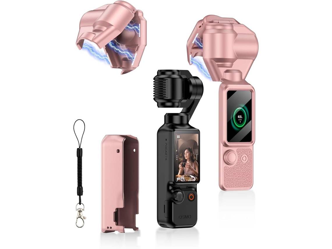 Funda Magnética Henten Home Para Dji Osmo Pocket 4, Portátil Y Fácil De Guardar, Rosa