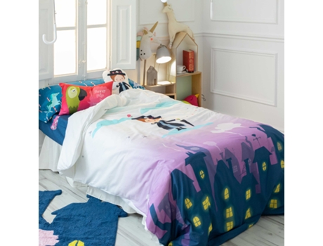 Juego de Funda Nórdica HAPPYFRIDAY Nanny (155 x 220 cm - Algodón - Multicolor)