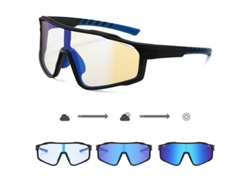 Gafas De Sol De Ciclismo Que Cambian De Color Para Hombres Y Mujeres Gafas De Ciclismo De Montaña Para Deportes Al Aire Libre (negro Azul) Gertiz