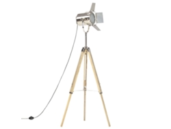 Lámpara Luminaria de Pie Trípode 140 cm Madera de Mango Maciza
