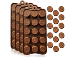 Molde De Silicona Pequeño Sin Bpa Para Dulces, Emoji, Jalea, Gominolas, Horneado, 4 Piezas