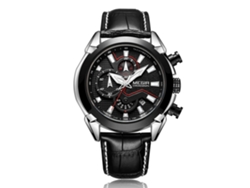 Reloj De Pulsera De Cuarzo Multifuncional Moderno Para Hombres Color Negro