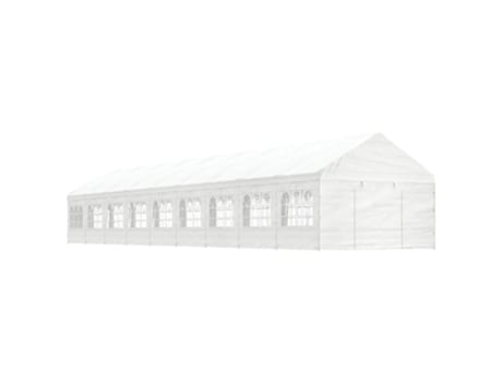 Cenador con techo polietileno blanco 20.07x4.08x3.22 m VIDAXL