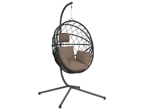 Silla Colgante Huevo VIDAXL Gris Topo Ratán