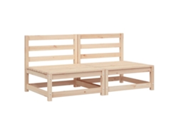 Conjunto 2 Sofá De Jardín VIDAXL Marrón (70x70x67 cm)