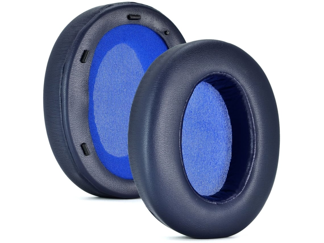 Almohadillas para auriculares Sony WH-XB910N, puntas de esponja suave, color azul.