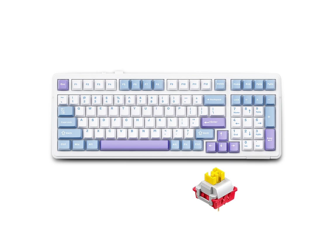 Teclado Mecánico Inalámbrico Aula F99 Con Montaje De Junta Y Conectividad De Tres Modos, Teclado Para Juegos De 99 Teclas Con Bajo Retardo Y Efecto D