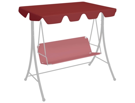 Toldo Suplente Balancín Jardín 188/168X145/110 cm Rojo Tinto MAISON EXCLUSIVE