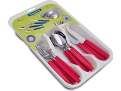 Cubertería TRAMONTINA Munique Conj. 25 piezas Rojo (Acero Inox)