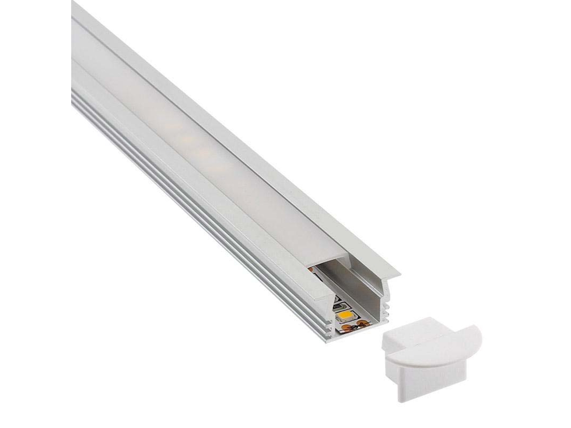 Perfil Aluminio Campro Para Tiras Led 2 Metros LEDBOX