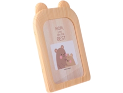Marco de fotos de plástico y cristal con diseño de 18 piezas con aspecto de madera, ideal para paredes, oficinas y dormitorios, con soporte estable - GOKOCO