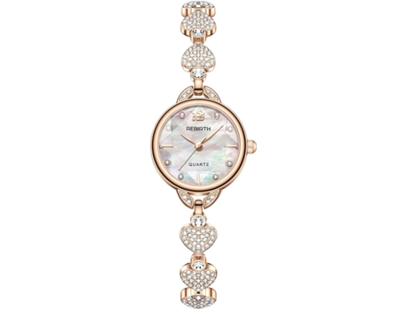 VEANXIN Pulsera de diamantes Relojes de pulsera para mujer-oro rosa