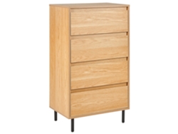 Cómoda BELIANI Nikea de Tablero de fibra, MDF Madera clara 60x40x104
