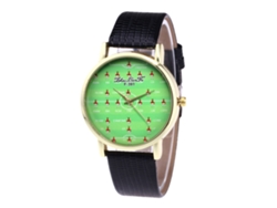 Reloj De Pulsera De Cuarzo Con Correa De Pu, Estilo Moderno, Diseño Deportivo, Negro.