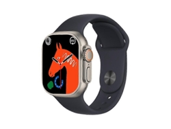 Reloj inteligente T800 Ultra de 1,99 pulgadas con correa de silicona y monitor de frecuencia cardíaca/ECG para bicicleta eléctrica (negro)
