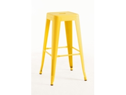 DUDECOR Taburete Alto Leeds Amarillo Cuarzo