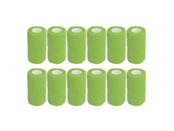 12 Vendas Elásticas Autoadhesivas Para Animales De 10 Cm, De Látex Natural, Para Uso Veterinario En Perros, Caballos Y Vacas.