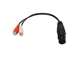 Cable Divisor En Y De 3 Pines Con Conector Xlr Hembra A 2 Conectores Rca Hembra Para Mezclador, Amplificador Y Micrófono.