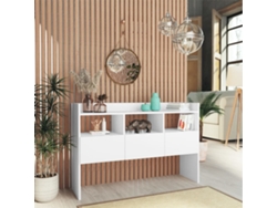 Aparador De Madera Contrachapada Blanco 105x30x70 Cm