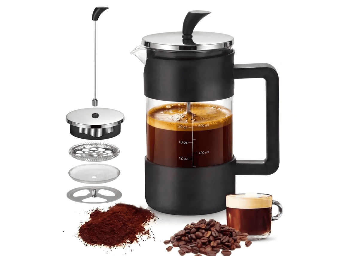 Cafetera de émbolo de vidrio para preparar café helado (1000 ml) Spqment