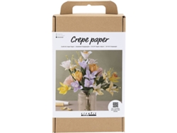 Kit de manualidades de Creativ Company: Flores de papel crepé, ramo primaveral (DIY)