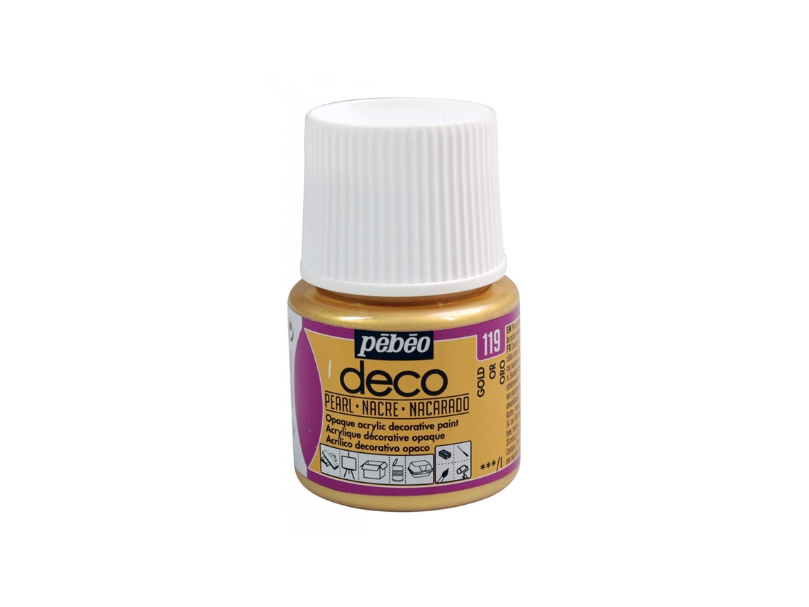 Tinta Acrílica PÉBÉO (Opaca - Perla Dorada 45 ml)