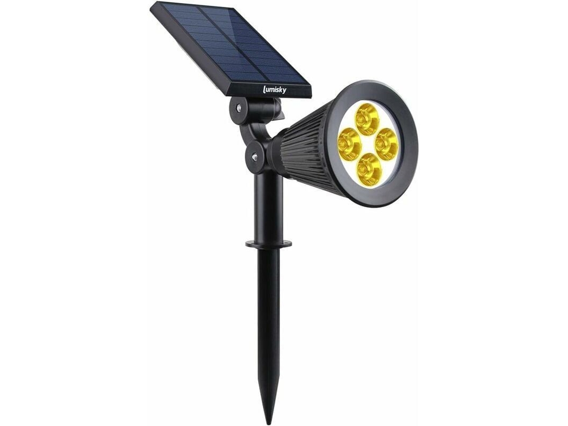 Reflector Solar 2 En 1, Acoplable/adhesivo, Ajustable, Led Blanco Cálido, 29x9,5x34 Cm (1 Unidad)