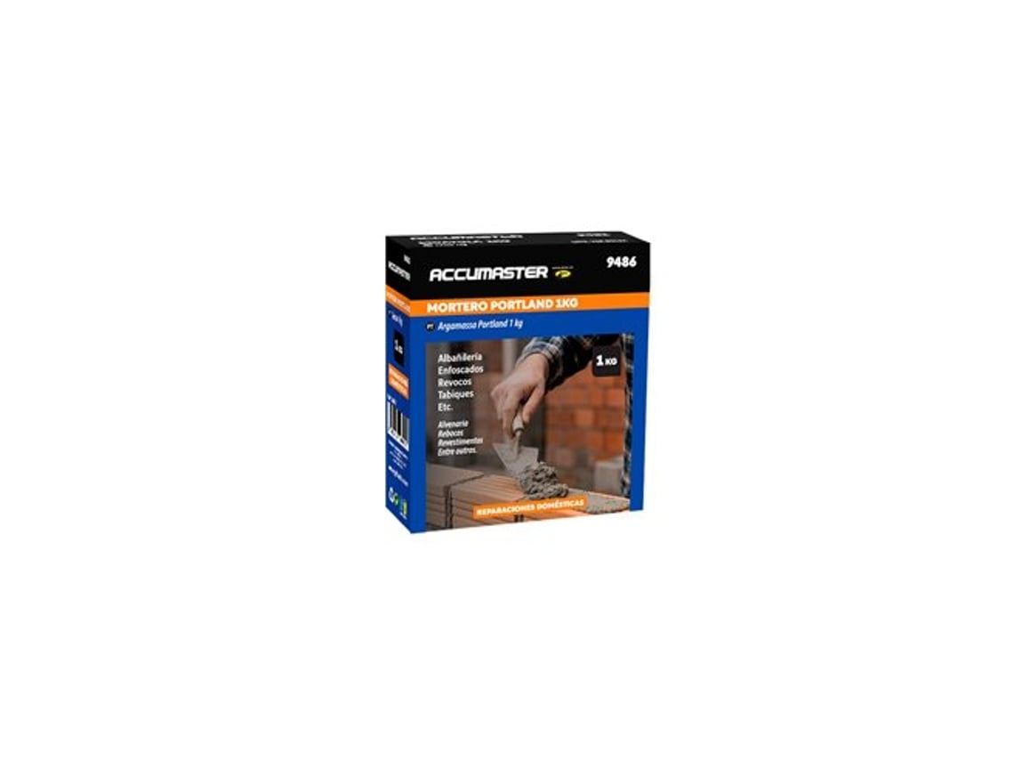 Mortero Portland Accumaster 1 kg gris para albañilería y enlucido