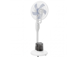 Ventilador Nebulizador, 90w, Pedestal 128cm, Oscilación 70°, 3 Velocidades, Depósito 3,5l, Blanco