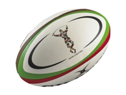 Balón de Rugby midi GILBERT Harlequins (talla 2)