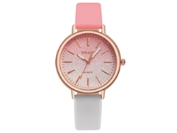 Reloj De Pulsera Yolako Para Mujer Con Diseño Degradado Y Esfera Rosa Mate Y Gris.