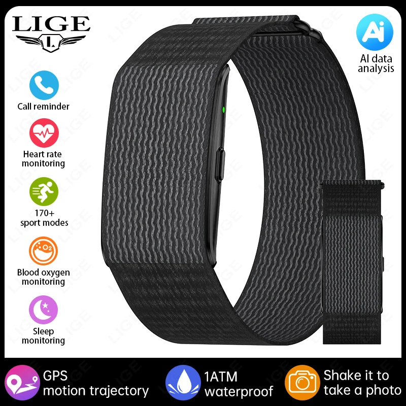 Reloj Inteligente Sin Pantalla, Monitorización De La Frecuencia Cardíaca Para Deportes Y Actividades Al Aire Libre, Resistencia Al Agua De 1 Atm.