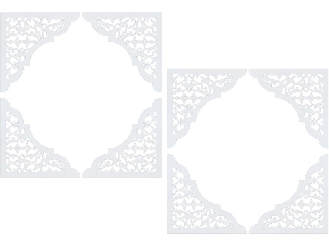 Juego De 8 Pegatinas De Pared Acrílicas Plateadas Con Efecto Espejo Para Decoración De Esquinas, Removibles Y