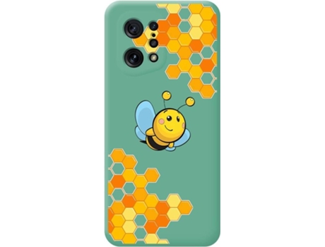 Carcasa para Oppo Find X5 5G TUMUNDOSMARTPHONE Silicona Líquida Dibujos Verde