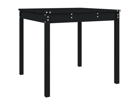 Mesa De Jardín VIDAXL Negro Madera (82.5x82.5x76 cm)