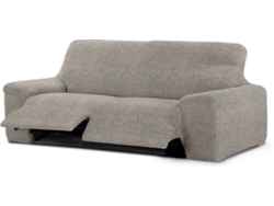 Funda Multielástica para Sofá Relax de 3 Plazas con 2 Asientos MILICA Spongy Beige Oscuro