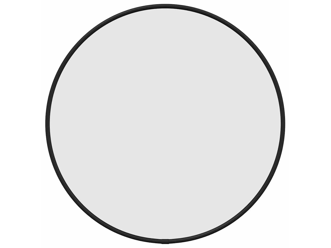 Espejo De Pared VIDAXL Negro Cristal (Ø40 cm)