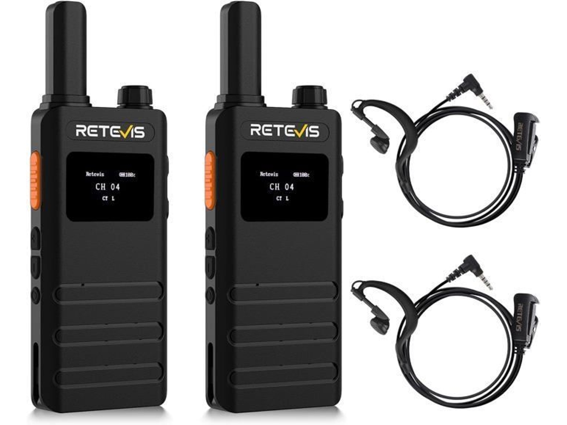 Walkie Talkie B63s, Walkie Talkie PMR Profesional, Pantalla LCD, 15 mm Ligero, Vox, 1620 mAh, USB C, Radio Familiar, Camping Retevis