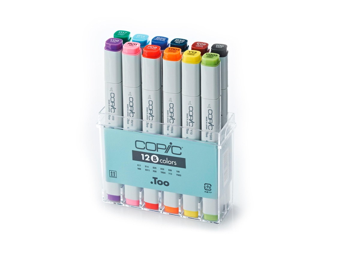 Caixa Copic Marker Set Basis 12 Pcs