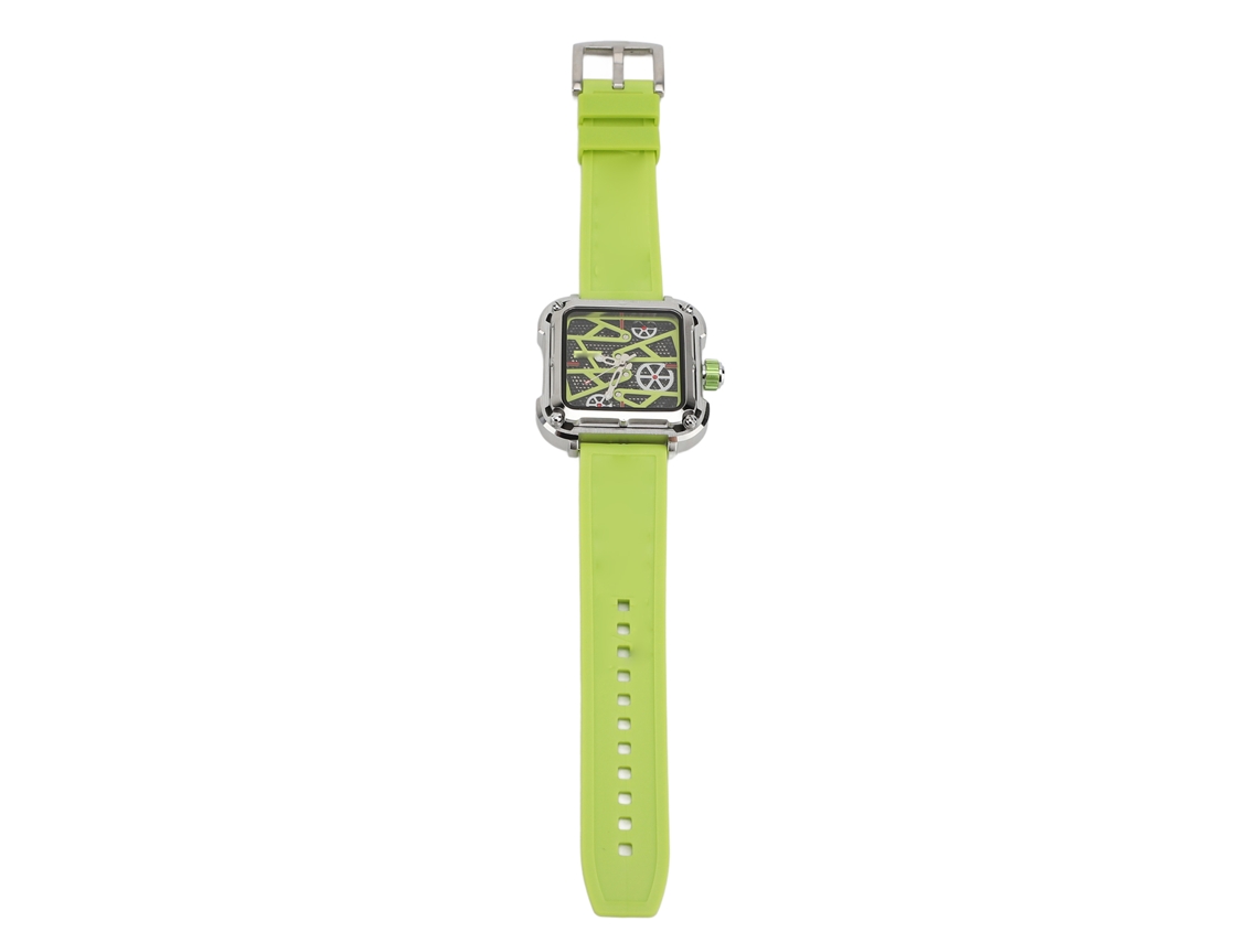 Reloj Mecánico Deportivo Con Esqueleto Y Correa De Silicona Para Hombre