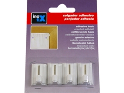 Percha Adhesivas INOFIX para Cortina Blanco kit4