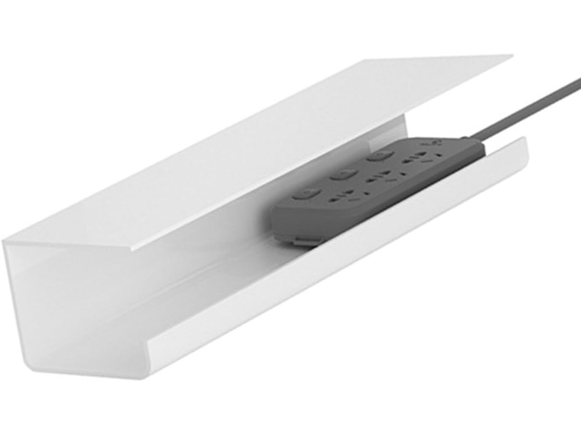 Bandeja Organizadora De Cables Debajo Del Escritorio, De Pvc, Con Perforaciones Para Almacenamiento.