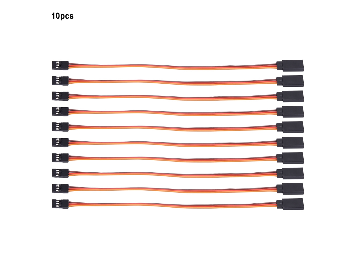 10 Cables De Extensión Jr De 500 Mm Macho A Hembra Para Servo, Compatibles Con Coches, Aviones Y Helicópteros Rc Futaba.