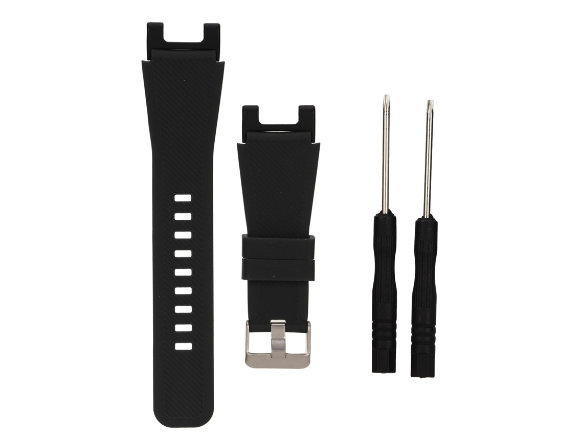Correa De Caucho De Silicona Negra Para El Reloj Deportivo Amazfit T-rex Pro.