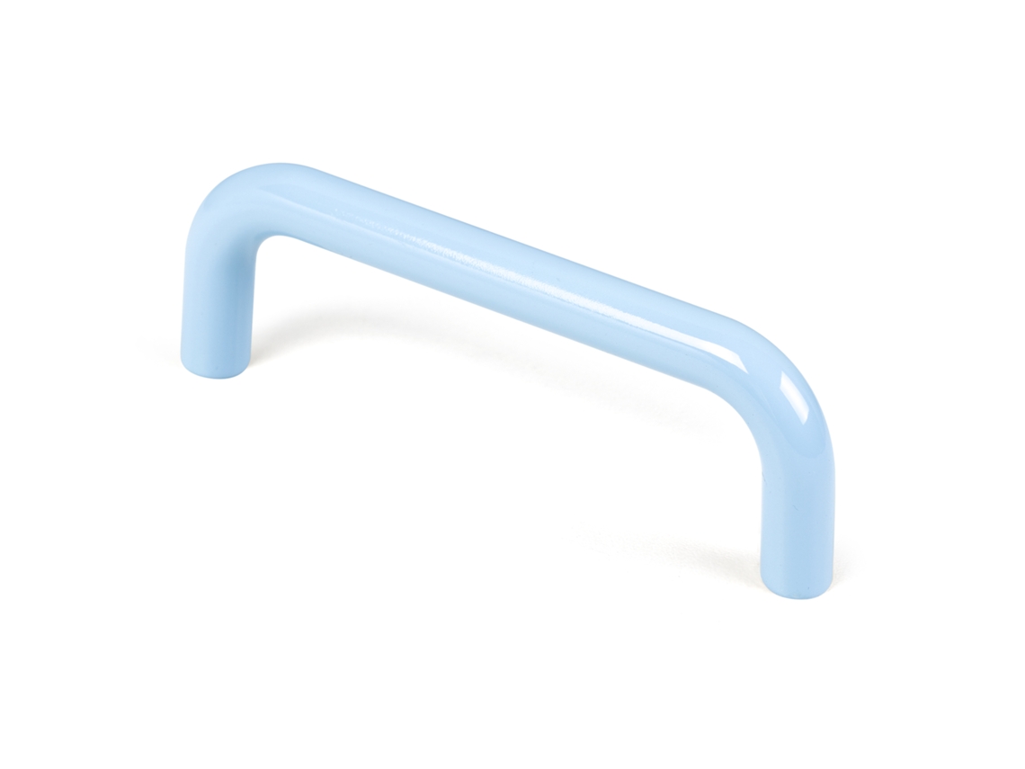 Tirador Para Muebles De Abs Distancia Entre Ejes De 96 Mm Azul Celeste Brillante Paquete De 50 Piezas